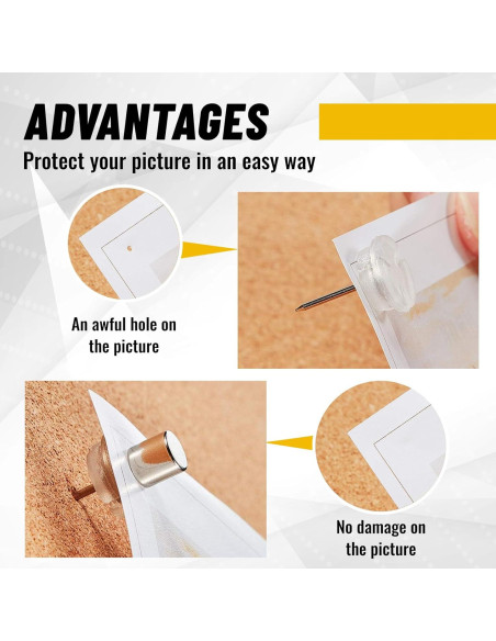 20 Juegos de Imán de Pincho Magnético Outus para Pósters