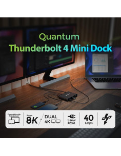 Dock IOGEAR Thunderbolt 4 Mini 8K Doble 4K USB-C 40 Gbps 2