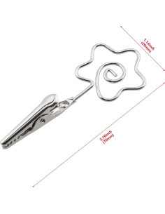 Soporte de Nota Floral Doble Cabeza HJGarden 4 Piezas 70mm 2