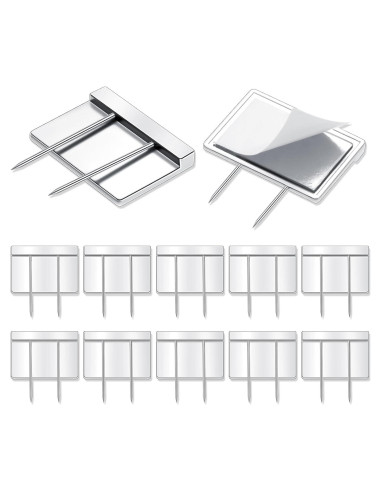 Alfileres de Cubículo Plateados Amylove - 10 Piezas 3.05x2.03cm