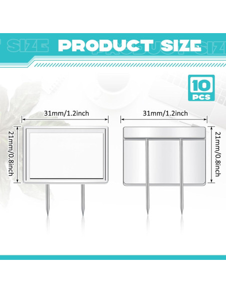 Alfileres de Cubículo Plateados Amylove - 10 Piezas 3.05x2.03cm