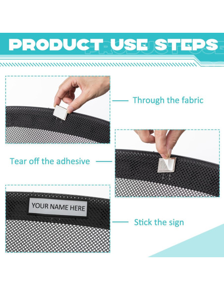 Alfileres de Cubículo Plateados Amylove - 10 Piezas 3.05x2.03cm