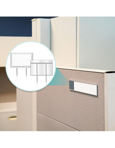 Alfileres de Cubículo Plateados Amylove - 10 Piezas 3.05x2.03cm