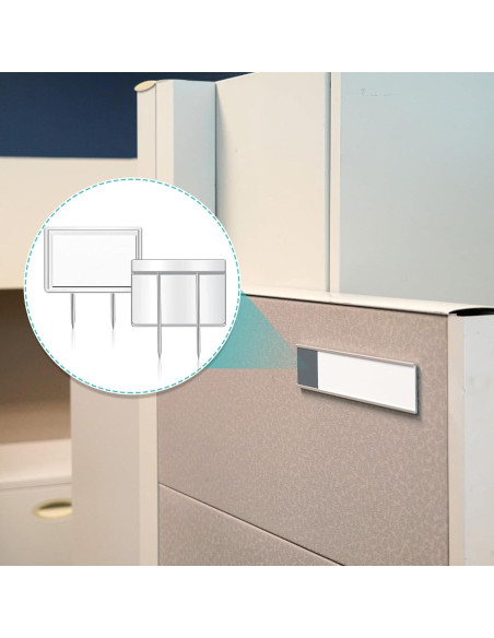 Alfileres de Cubículo Plateados Amylove - 10 Piezas 3.05x2.03cm