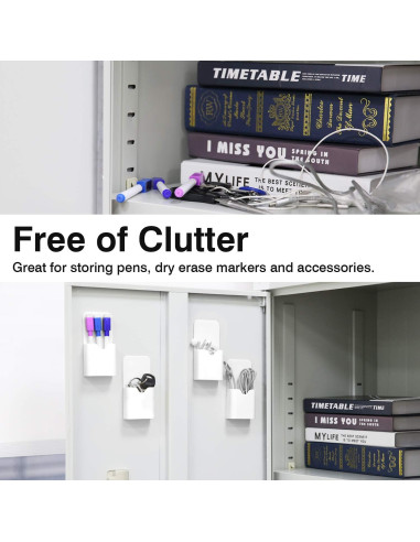 Soporte Magnético para Marcadores MoKo - 4 Paquetes Blanco