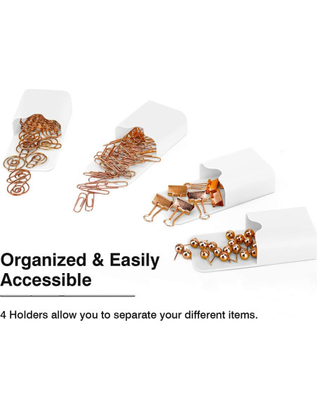 Soporte Magnético para Marcadores MoKo - 4 Paquetes Blanco