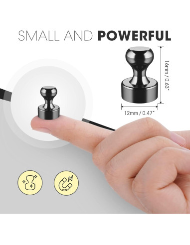 Pines Magnéticos Grtard 48 Unidades Neodimio Negros