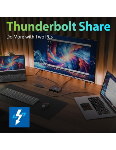 Dock IOGEAR Thunderbolt 4 Mini 8K Doble 4K USB-C 40 Gbps