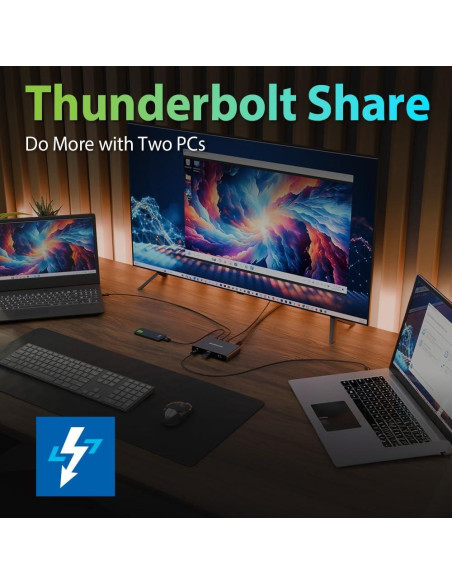 Dock IOGEAR Thunderbolt 4 Mini 8K Doble 4K USB-C 40 Gbps