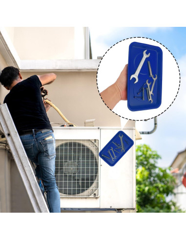 5 Bandejas Magnéticas Rectangulares Azules GENHAKON 24.4x14.2 cm