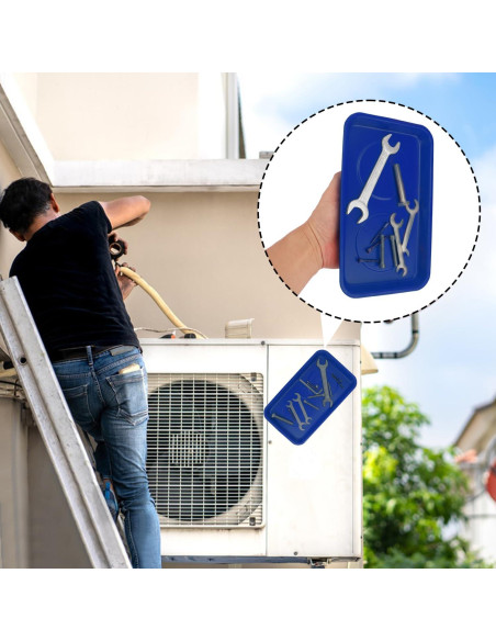 5 Bandejas Magnéticas Rectangulares Azules GENHAKON 24.4x14.2 cm