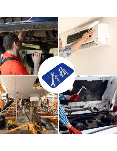 5 Bandejas Magnéticas Rectangulares Azules GENHAKON 24.4x14.2 cm