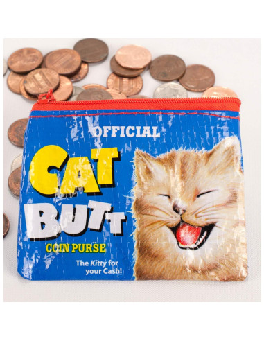 Monedero Blue Q Trasero de Gato 10.16x7.62cm Reciclado