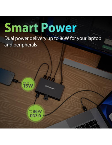 Dock IOGEAR Thunderbolt 4 Mini 8K Doble 4K USB-C 40 Gbps