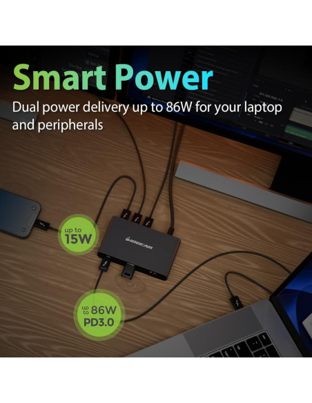 Dock IOGEAR Thunderbolt 4 Mini 8K Doble 4K USB-C 40 Gbps