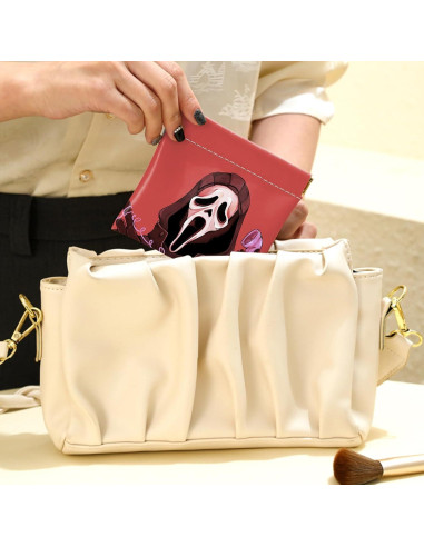 Monedero Mini BHAHB 2 Pcs Cuero PU Compacto Calavera