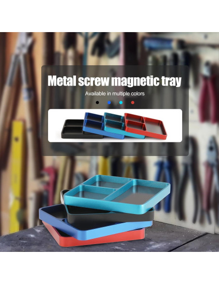 Bandeja Magnética de Tornillos Shaluoman 9.9cm Azul