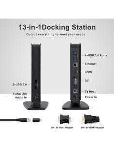 Estación de Acoplamiento USB 13 en 1 Acodot para Laptop 2