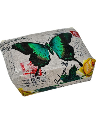 Monedero Mariposa Evenchae Verde Esmeralda Cuero PU 12x8 cm