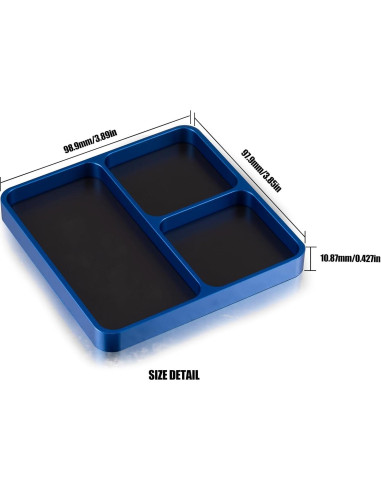 Bandeja Magnética de Tornillos Shaluoman 9.9cm Azul
