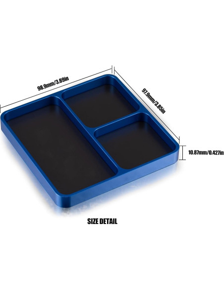 Bandeja Magnética de Tornillos Shaluoman 9.9cm Azul