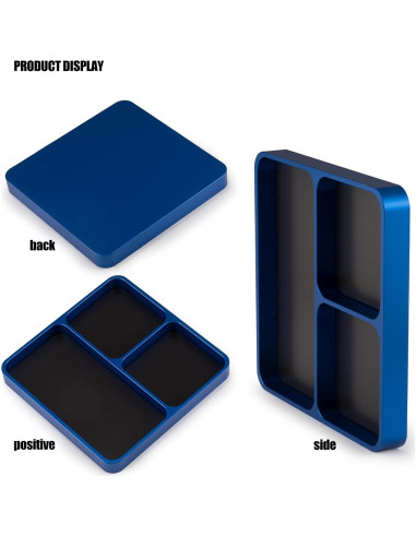 Bandeja Magnética de Tornillos Shaluoman 9.9cm Azul