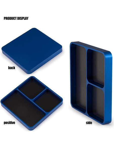 Bandeja Magnética de Tornillos Shaluoman 9.9cm Azul