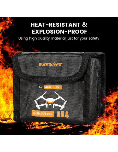 Bolsa Segura para Baterías DJI Mini 4 Pro y Mini 3 Pro