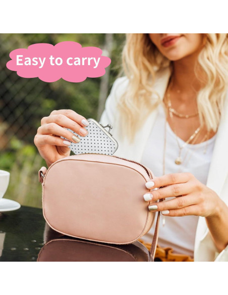 Monedero Compacto AfitLulu Set de 2 Mujeres Blanco y Rosa Monedero Compacto AfitLulu Set de 2 Mujeres Blanco y Rosa