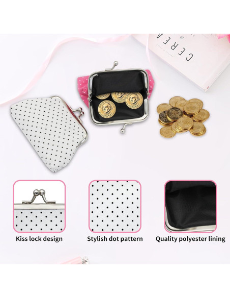 Monedero Compacto AfitLulu Set de 2 Mujeres Blanco y Rosa Monedero Compacto AfitLulu Set de 2 Mujeres Blanco y Rosa