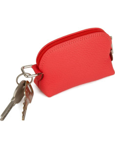 Monedero de cuero de grano completo para mujeres - Rojo Sandía 2