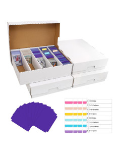 Caja de Almacenamiento de Tarjetas EBOAUSI 3950 Capacidad 5 Filas