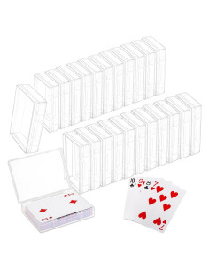 Caja de Almacenamiento Plástica Tebery para 24 Cartas 8.89x6.99cm