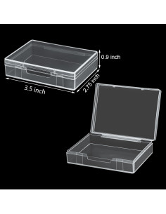 Caja de Almacenamiento Plástica Tebery para 24 Cartas 8.89x6.99cm 2
