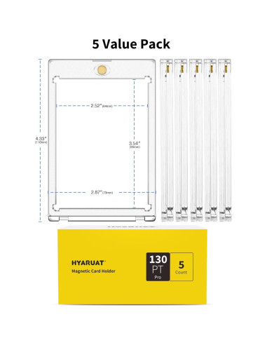 Soportes Magnéticos para Tarjetas de Comercio HYARUAT 130PT - 5 Unidades
