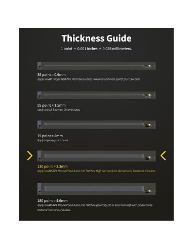 Soportes Magnéticos para Tarjetas de Comercio HYARUAT 130PT - 5 Unidades