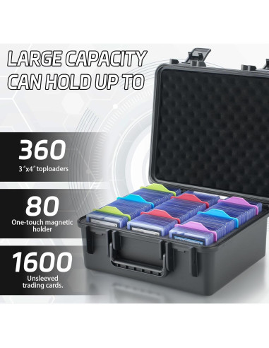 Caja de Almacenamiento WPGEAR para 360 Toploaders 3" x 4"