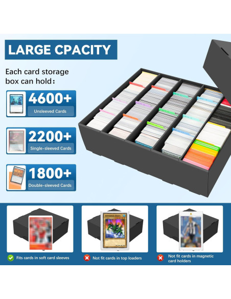 Caja de Almacenamiento de Cartas AOBOPLE 4 Pack 4650 Cartas Caja de Almacenamiento de Cartas AOBOPLE 4 Pack 4650 Cartas