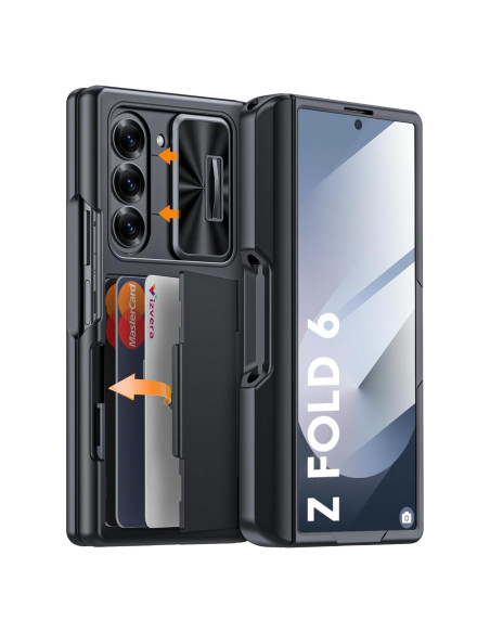 Funda Cartera Vizvera para Samsung Galaxy Z Fold 6 - Negro