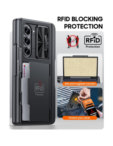 Funda Cartera Vizvera para Samsung Galaxy Z Fold 6 - Negro