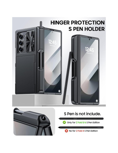 Funda Cartera Vizvera para Samsung Galaxy Z Fold 6 - Negro