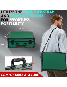 Caja de Almacenamiento de Cartas Vollicaifit Verde 4 Filas 2