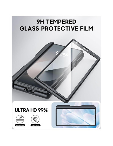 Funda Cartera Vizvera para Samsung Galaxy Z Fold 6 - Negro