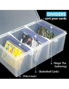 Caja de almacenamiento de tarjetas coleccionables Vowcarol 8.9x11.4x20.3 cm 2