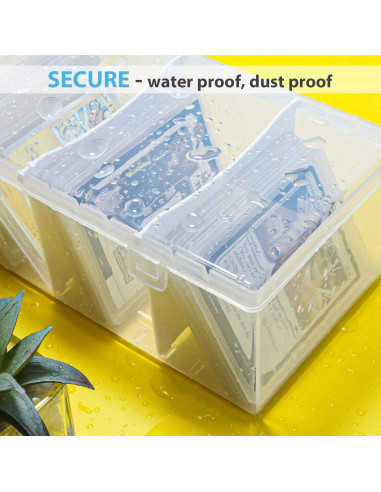 Caja de almacenamiento de tarjetas coleccionables Vowcarol 8.9x11.4x20.3 cm