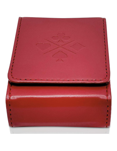 Estuche de Cartas de Póker Luck Lab Rojo Vino - Cierre Magnético