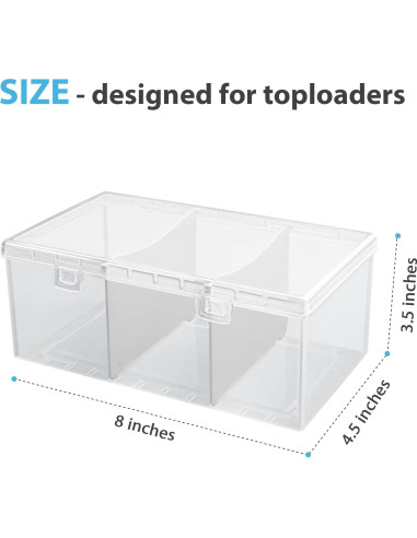 Caja de almacenamiento de tarjetas coleccionables Vowcarol 8.9x11.4x20.3 cm