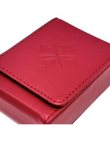 Estuche de Cartas de Póker Luck Lab Rojo Vino - Cierre Magnético