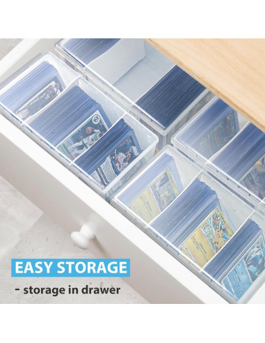 Caja de almacenamiento de tarjetas coleccionables Vowcarol 8.9x11.4x20.3 cm