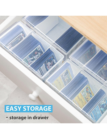 Caja de almacenamiento de tarjetas coleccionables Vowcarol 8.9x11.4x20.3 cm
